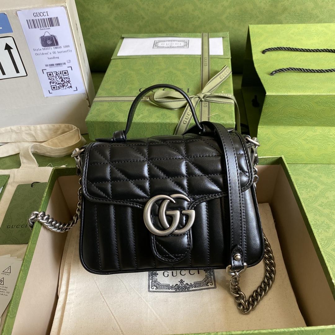 Gucci GG Marmont Mini Top Handle Bag(21*15.5*8cm) - everydesigner