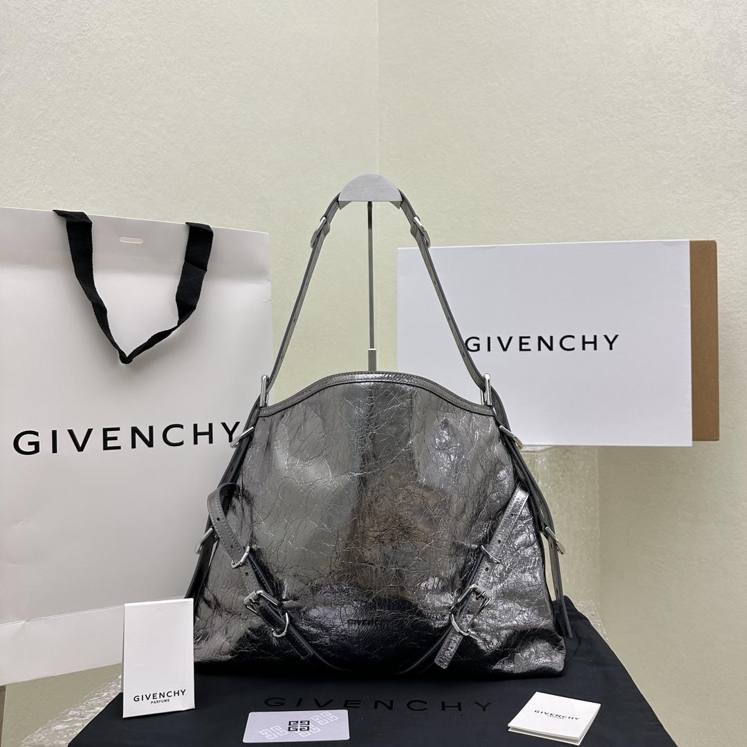 Givenchy Medium Voyou Bag In Laminated Leather(32-37-6.5cm) - everydesigner