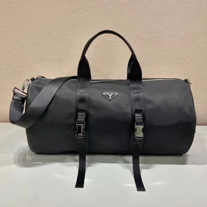 Prada  Nylon And Saffiano Leather Duffle Bag - everydesigner