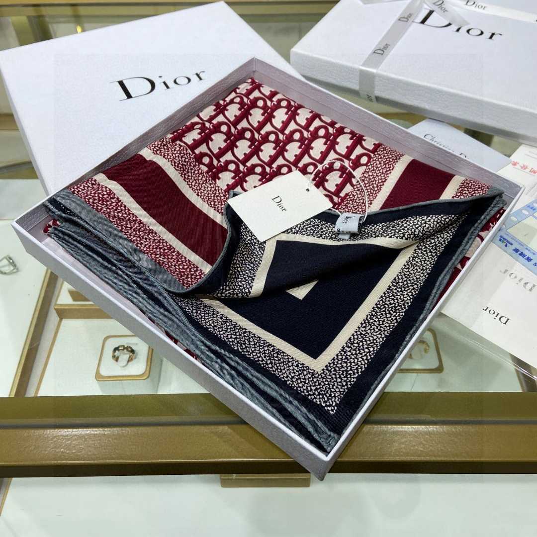 Dior Oblique Diortwin 90 Square Scarf  - everydesigner