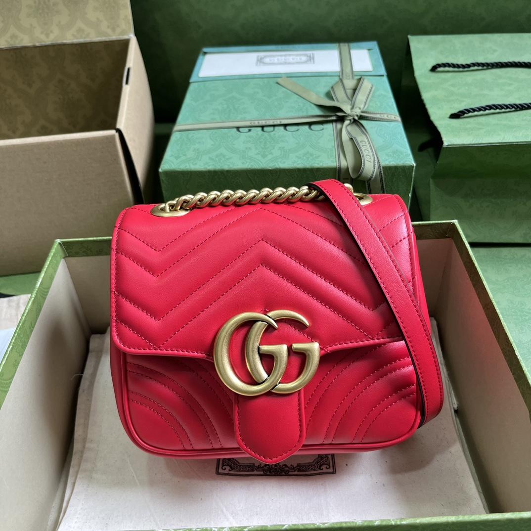 Gucci GG Marmont Mini Shoulder Bag(18-15-8cm) - everydesigner