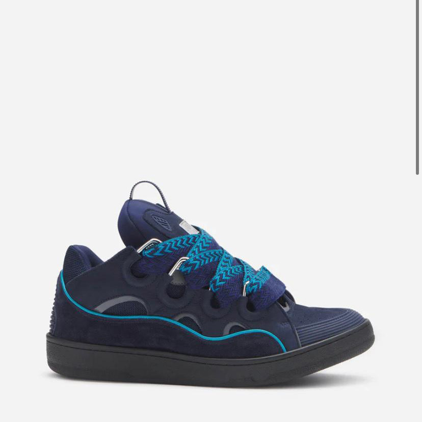 Lanvin Leather Curb Sneakers - everydesigner