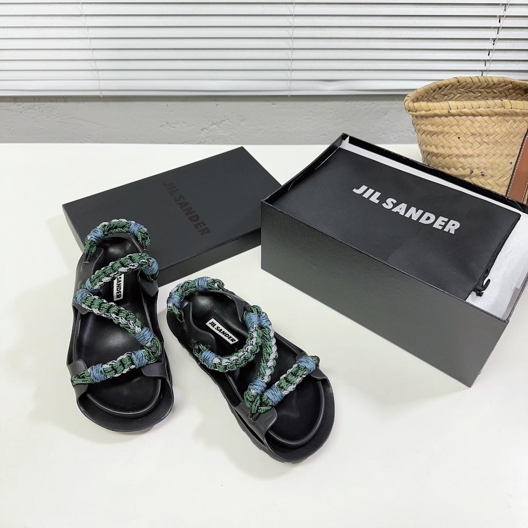 JIl Sander Leather Sandals - everydesigner