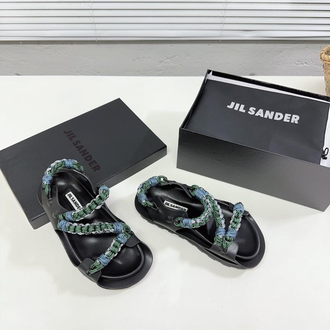 JIl Sander Leather Sandals - everydesigner