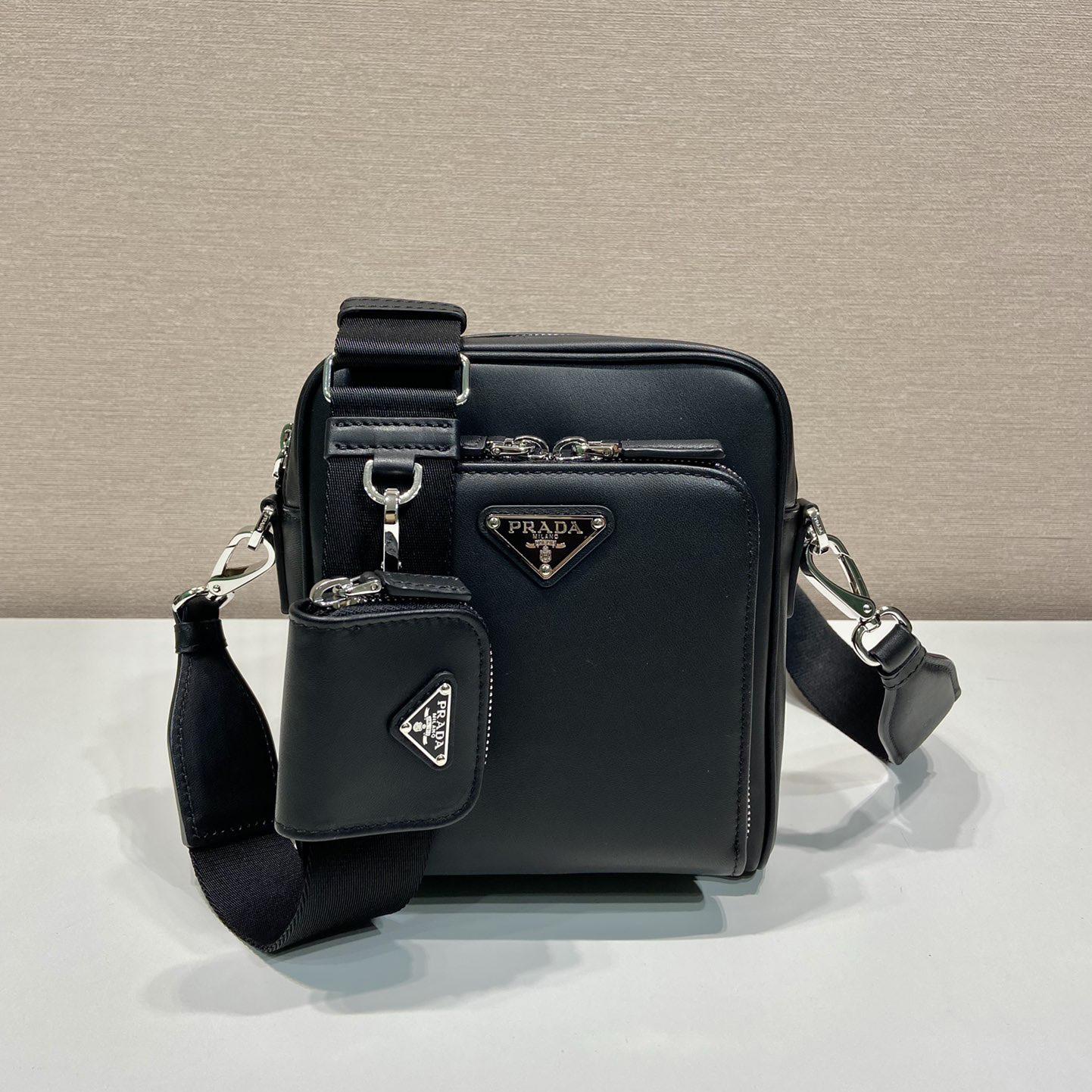 Prada Leather Shoulder Bag With Pouch - everydesigner