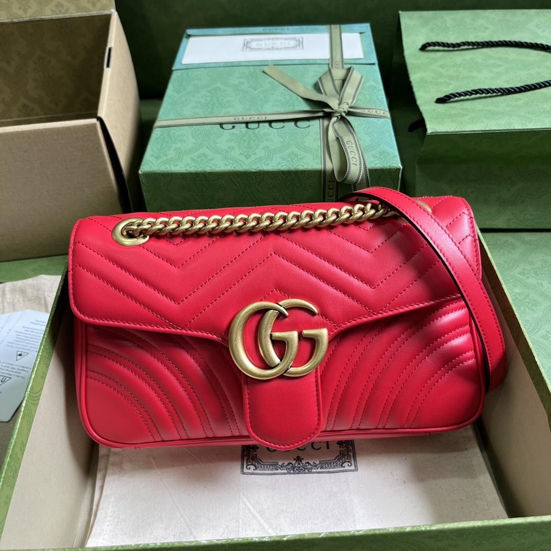 Gucci GG Marmont Small Shoulder Bag(26*15*7cm)   - everydesigner