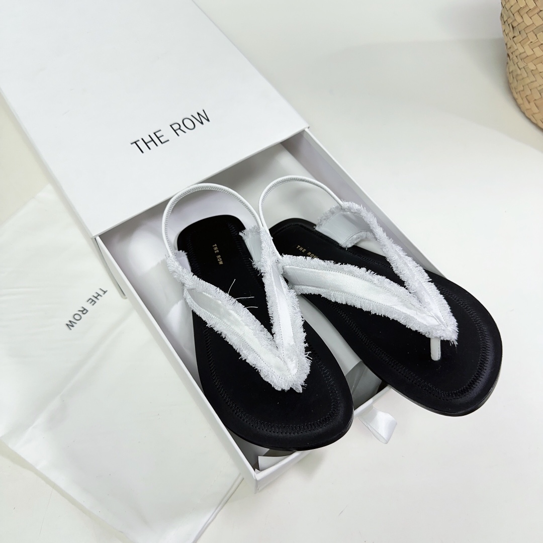 The Row Women's Fray Slingback Thong Sandals - everydesigner