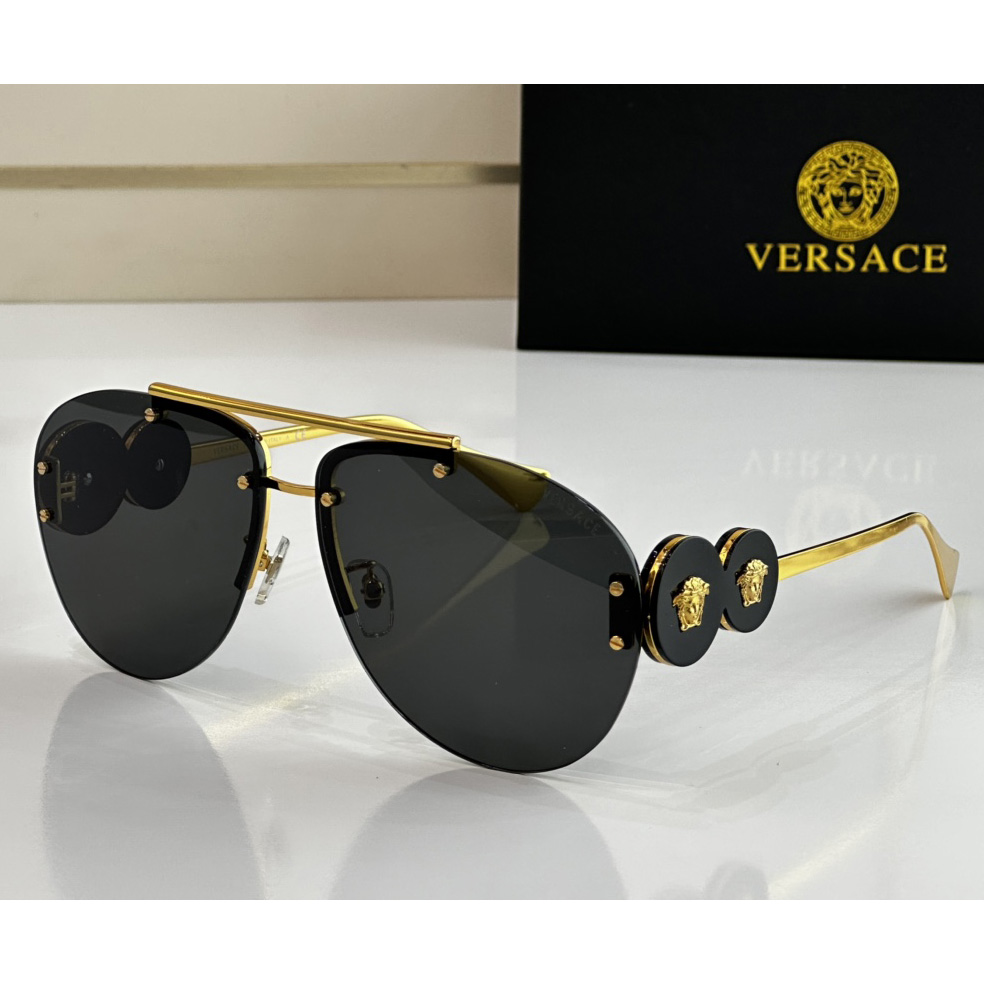 Versace Double Medusa Aviator Sunglasses    VE2250 - everydesigner