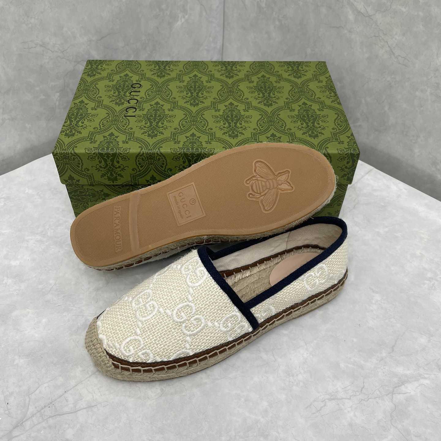 Gucci GG Embroidered Canvas Espadrilles - everydesigner