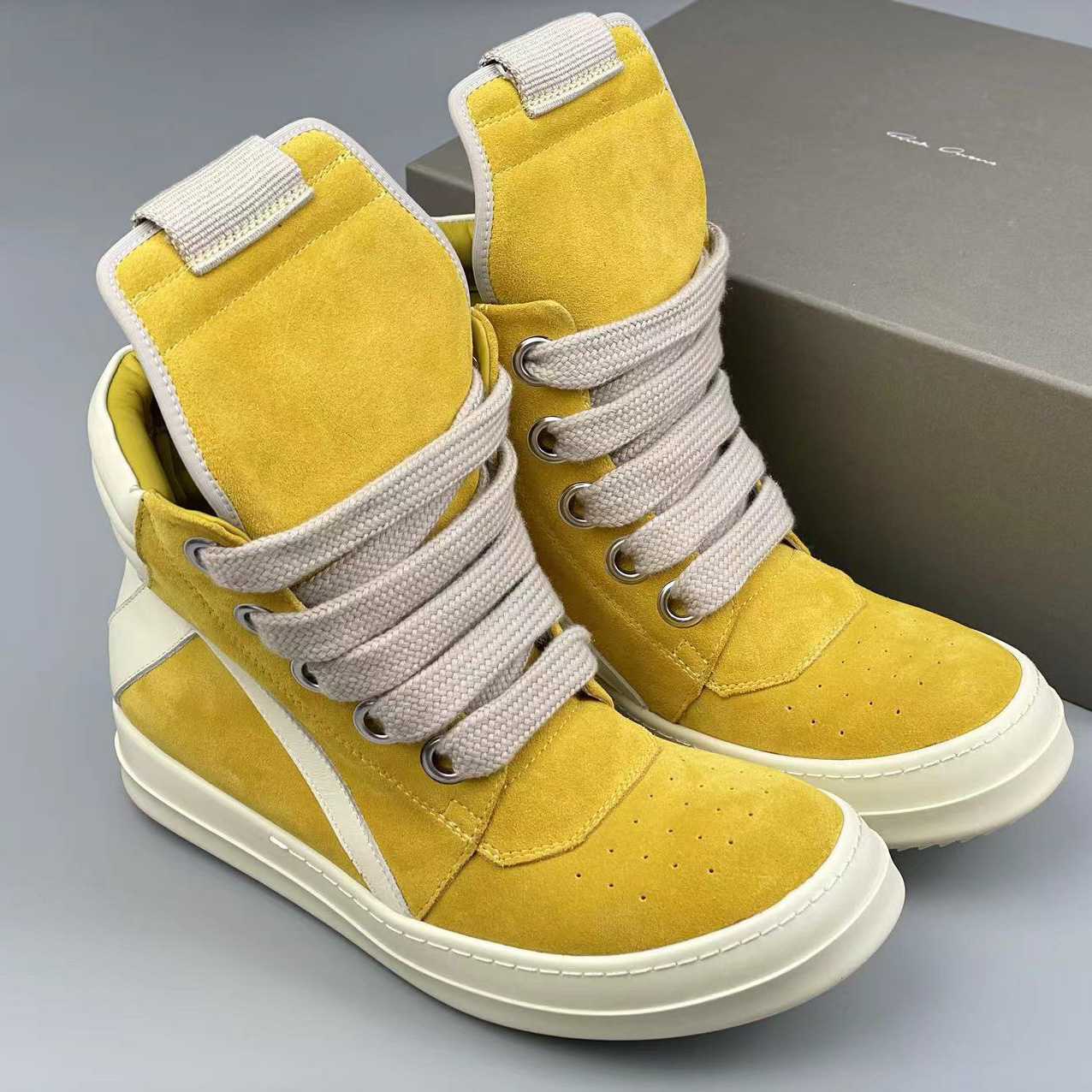 Rick Owens Geobasket High-top Leather Sneakers - everydesigner