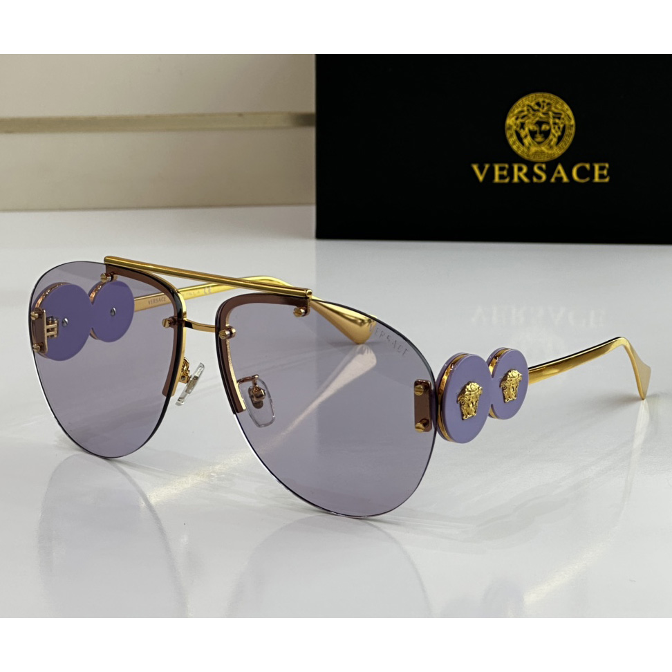 Versace Double Medusa Aviator Sunglasses    VE2250 - everydesigner