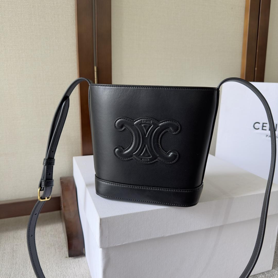 Celine Mini Bucket Cuir Triomphe In Smooth Calfskin  - everydesigner