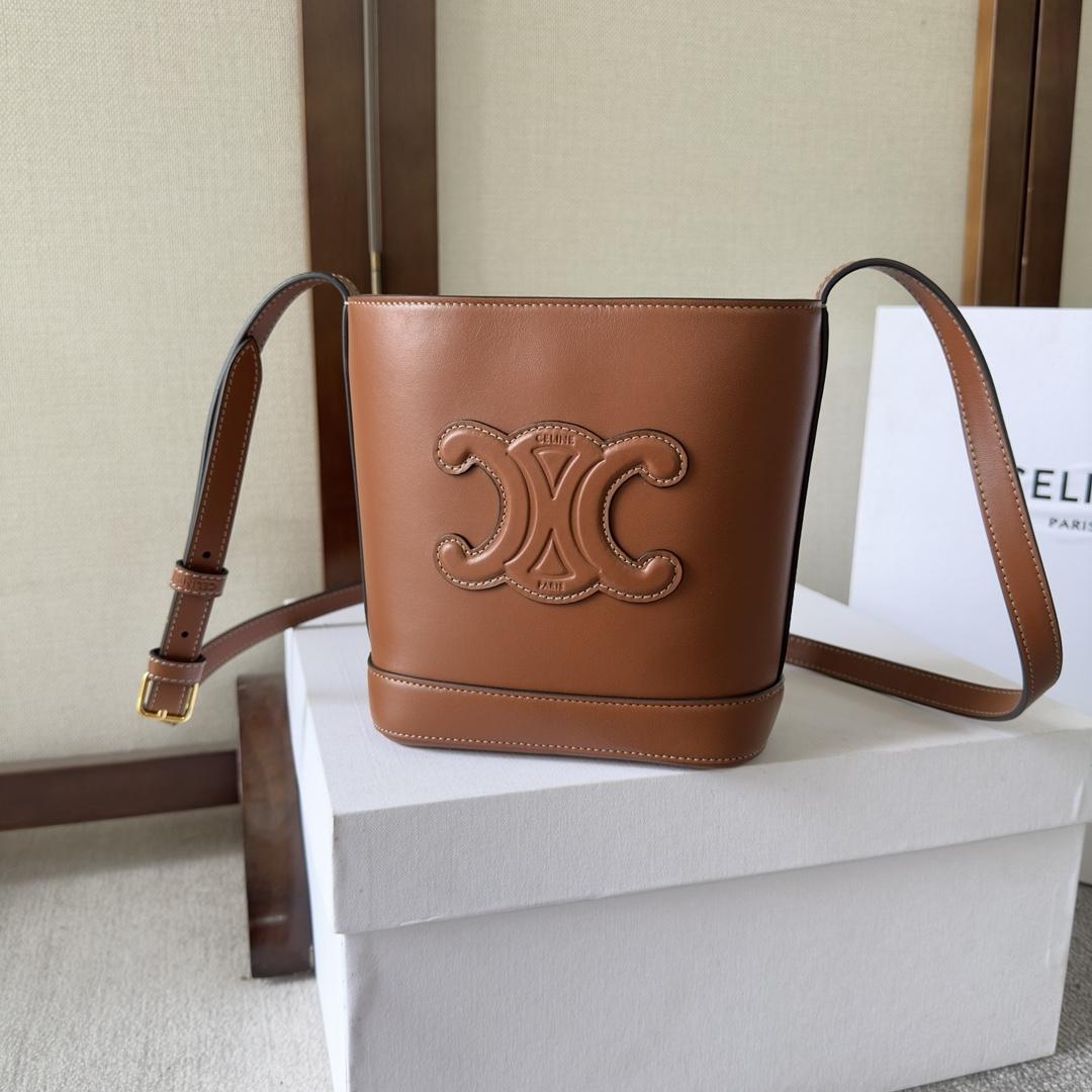 Celine Mini Bucket Cuir Triomphe In Smooth Calfskin  - everydesigner