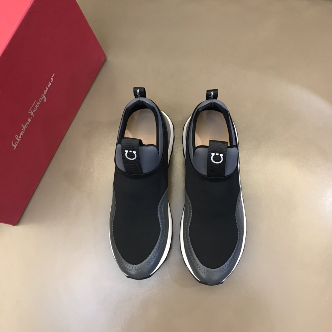 Ferragamo Men's Columbia Slip-on Sneakers - everydesigner