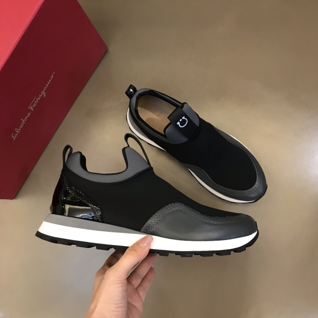 Ferragamo Men's Columbia Slip-on Sneakers - everydesigner