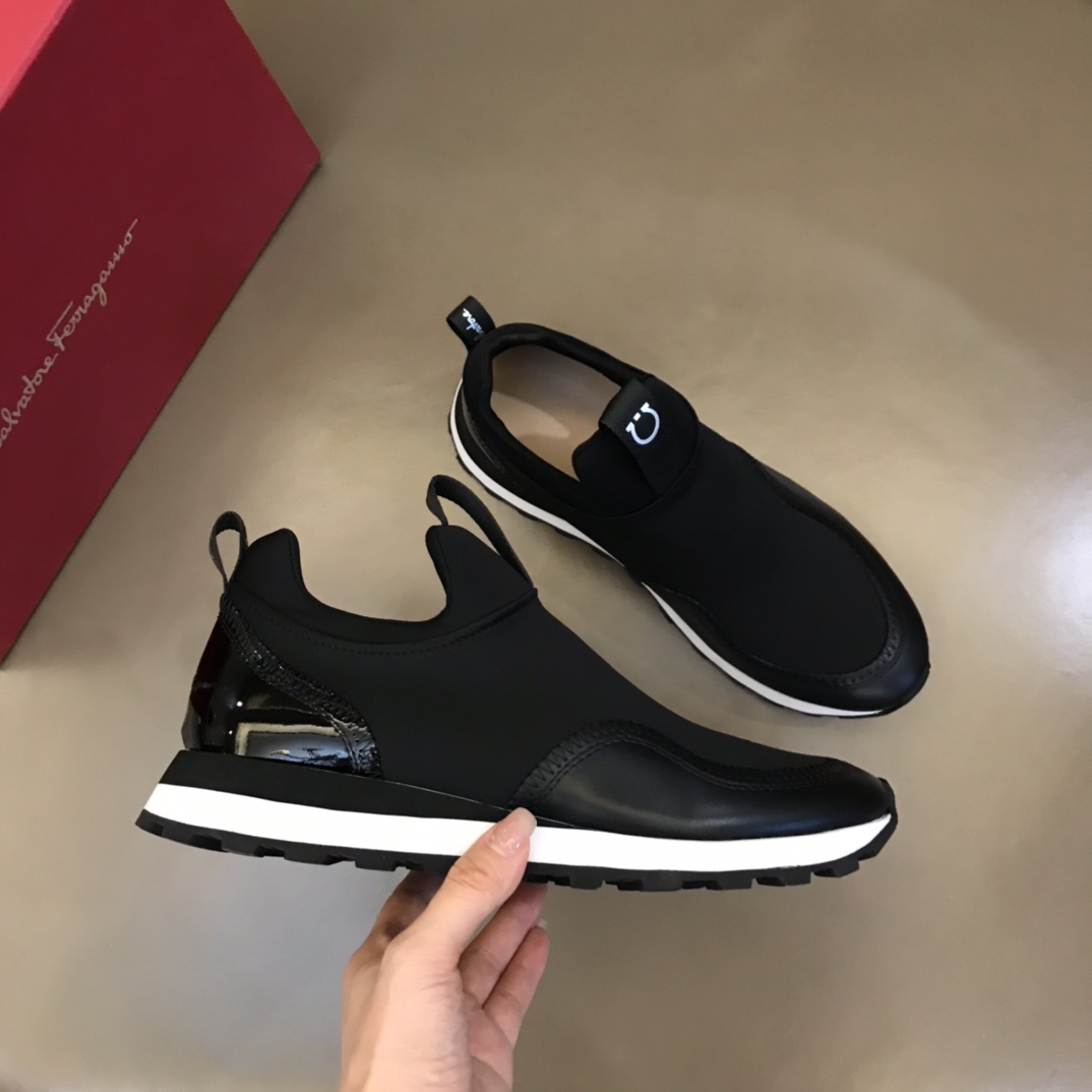 Ferragamo Men's Columbia Slip-on Sneakers - everydesigner