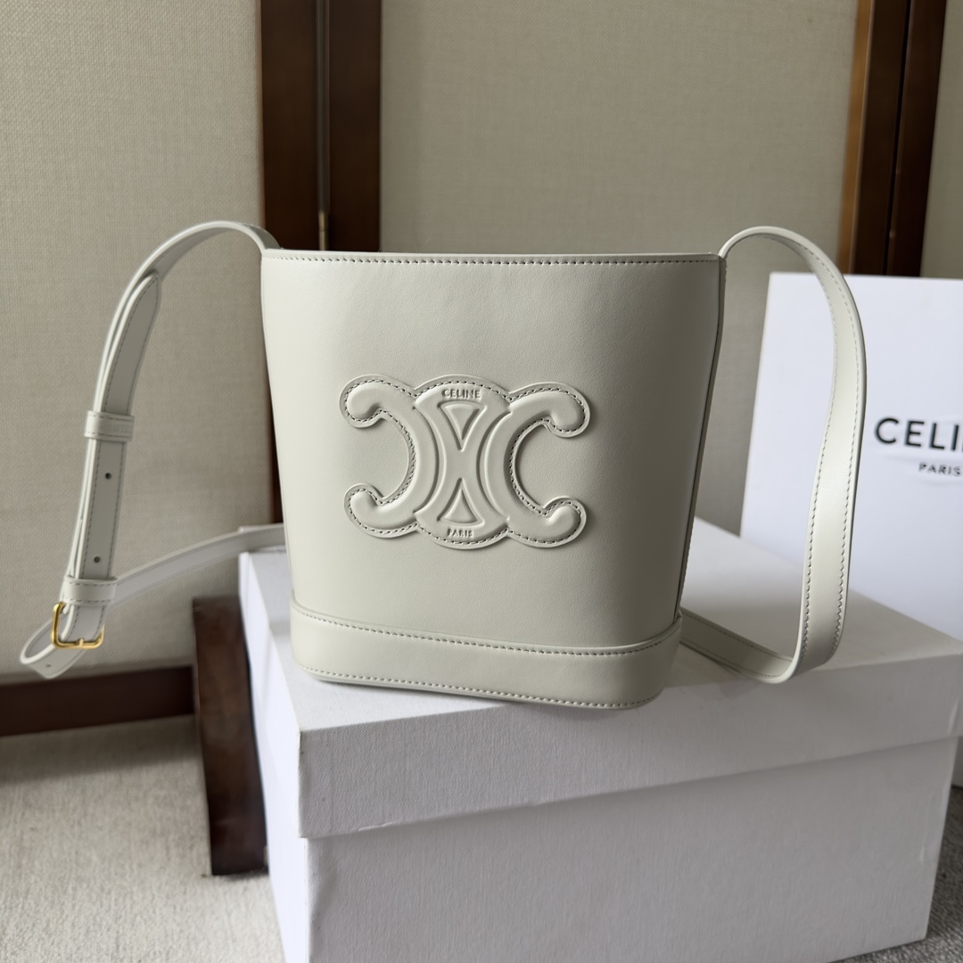 Celine Mini Bucket Cuir Triomphe In Smooth Calfskin  - everydesigner