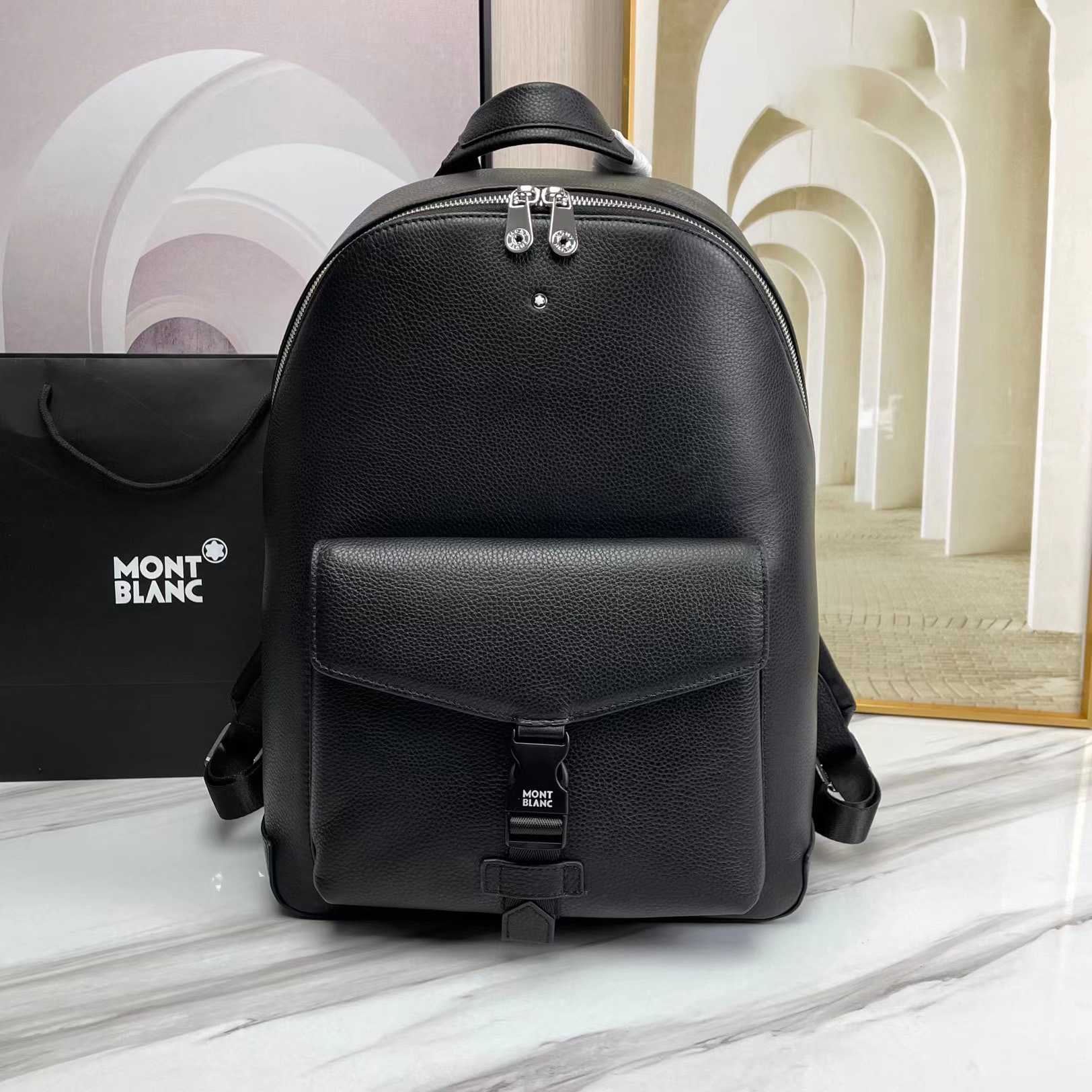 Montblanc Leather Backpack  (30x40x14cm) - everydesigner