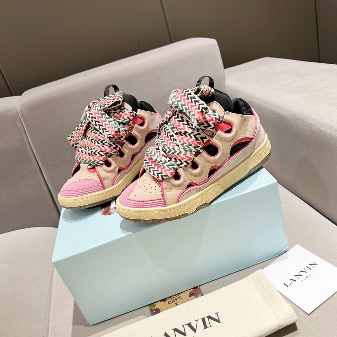 Lanvin Curb Lace Up Sneakers - everydesigner