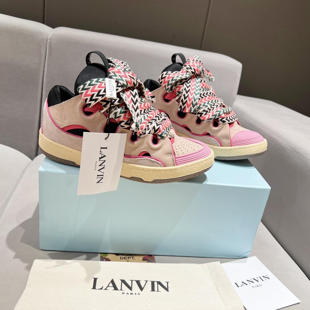 Lanvin Curb Lace Up Sneakers - everydesigner