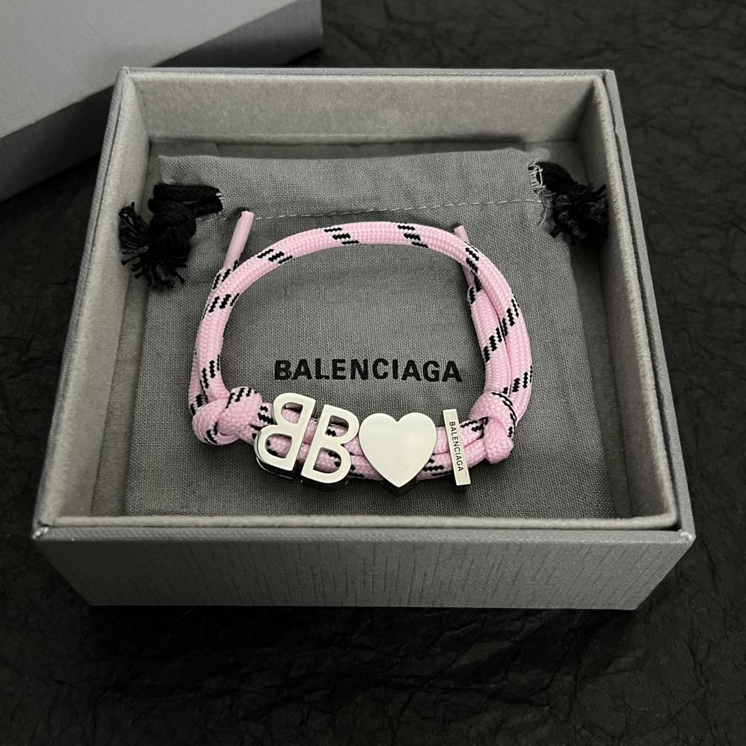 Balenciaga I <3 BB Bracelet In Pink - everydesigner