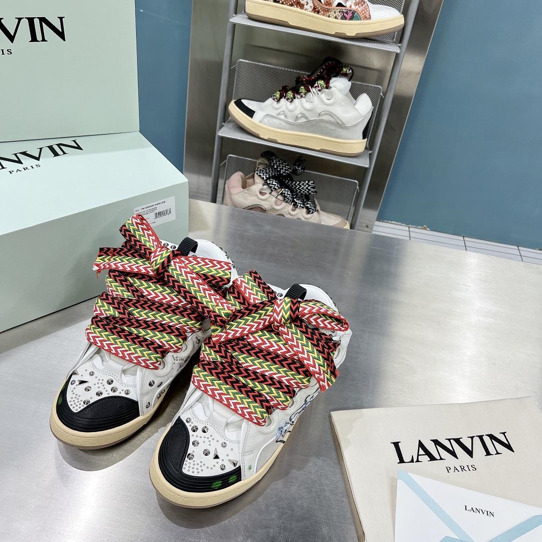 Lanvin Curb Lace Up Sneakers - everydesigner