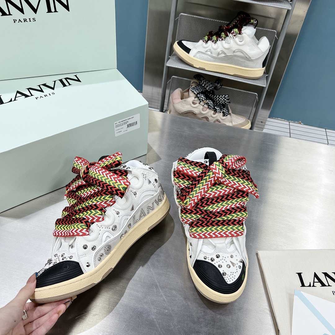 Lanvin Curb Lace Up Sneakers - everydesigner