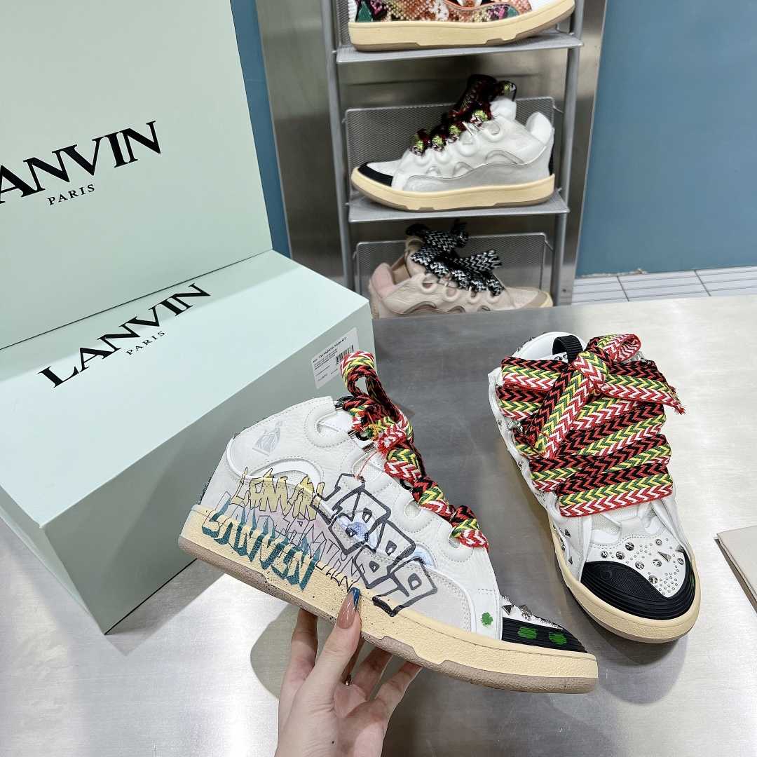 Lanvin Curb Lace Up Sneakers - everydesigner