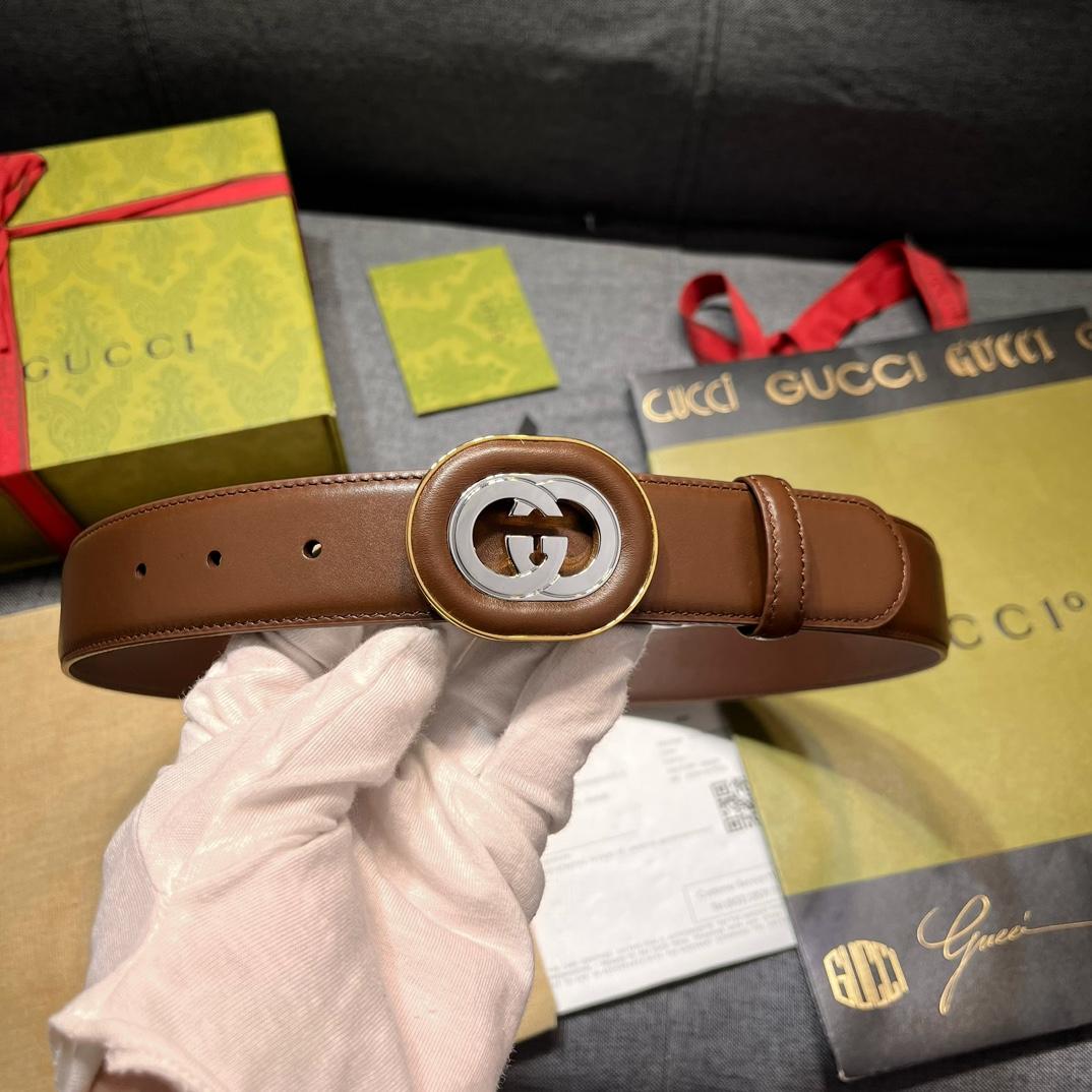 Gucci Belt With Interlocking G Buckle - everydesigner