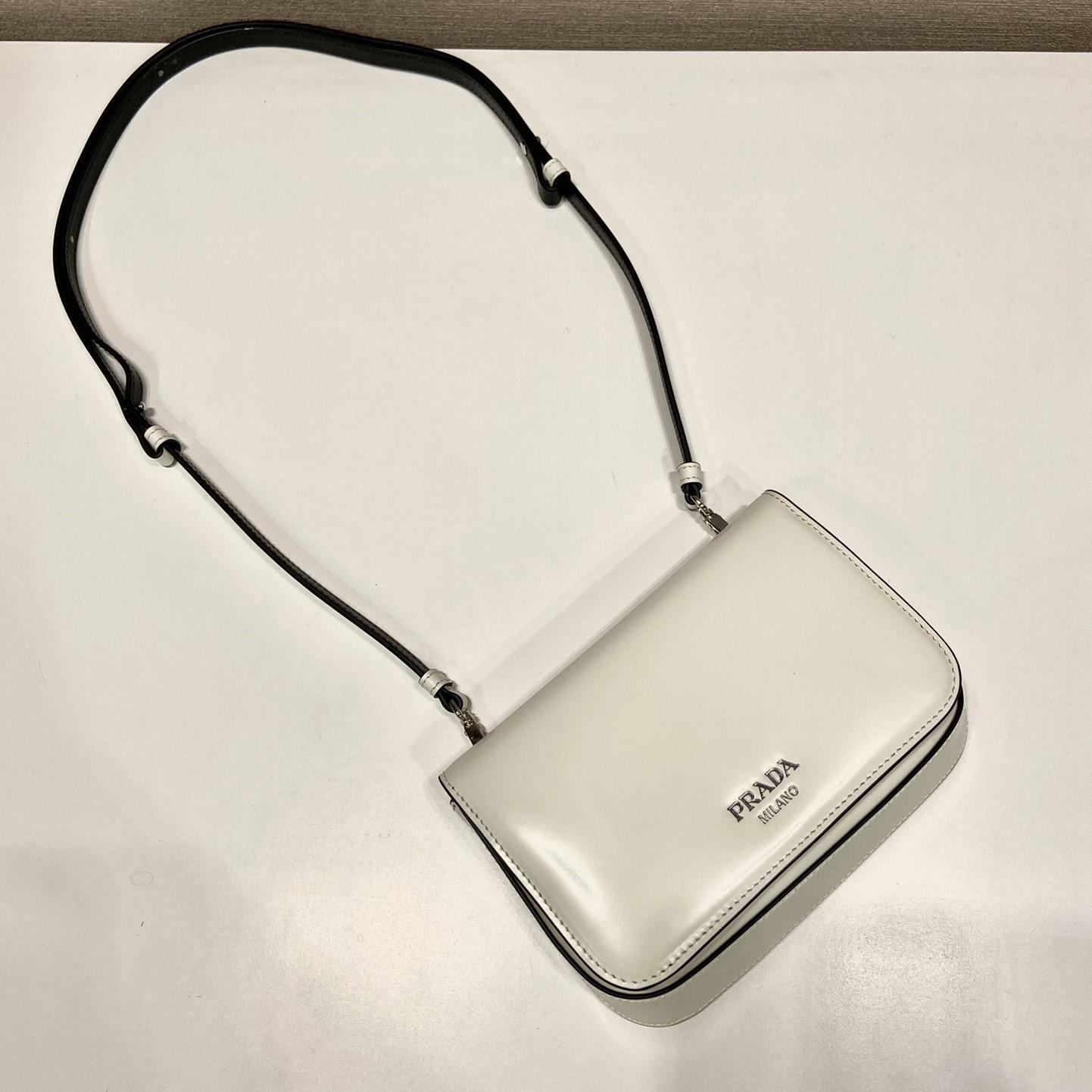 Prada Brushed Leather Mini-bag With Shoulder Strap - everydesigner