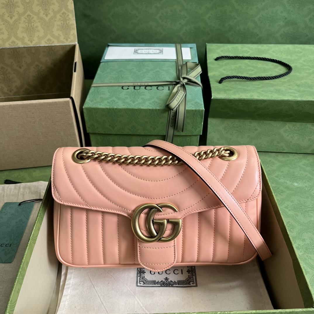 Gucci GG Marmont Small Shoulder Bag(26*15*7cm)   - everydesigner