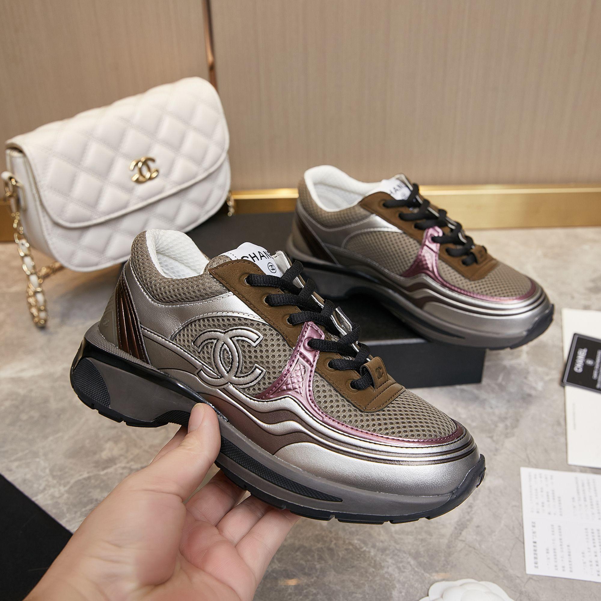 Chanel Fabric & Laminated Sneakers - everydesigner