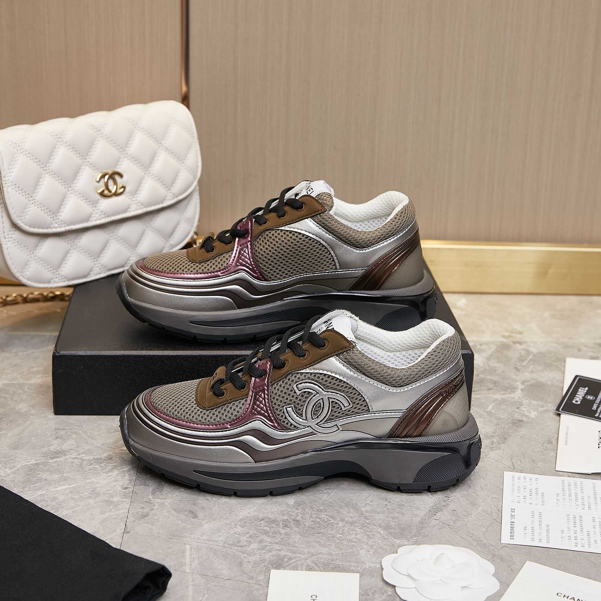 Chanel Fabric & Laminated Sneakers - everydesigner