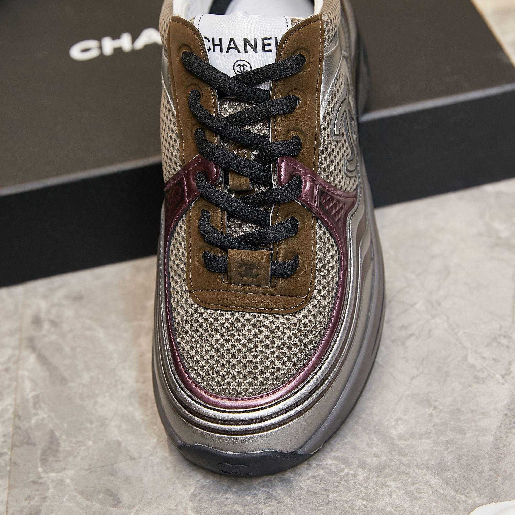 Chanel Fabric & Laminated Sneakers - everydesigner