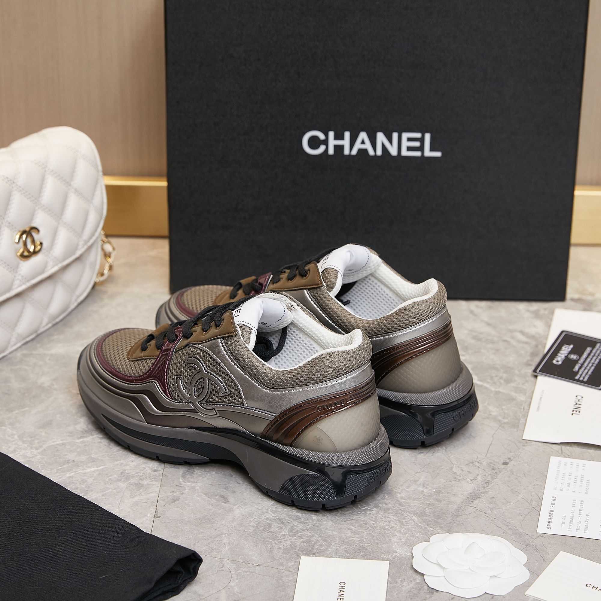 Chanel Fabric & Laminated Sneakers - everydesigner