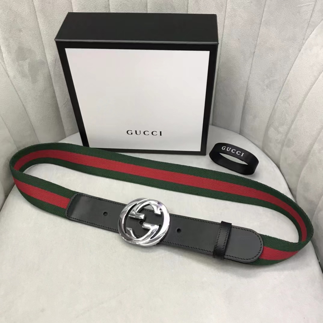 Gucci Web Belt With G Buckle - everydesigner