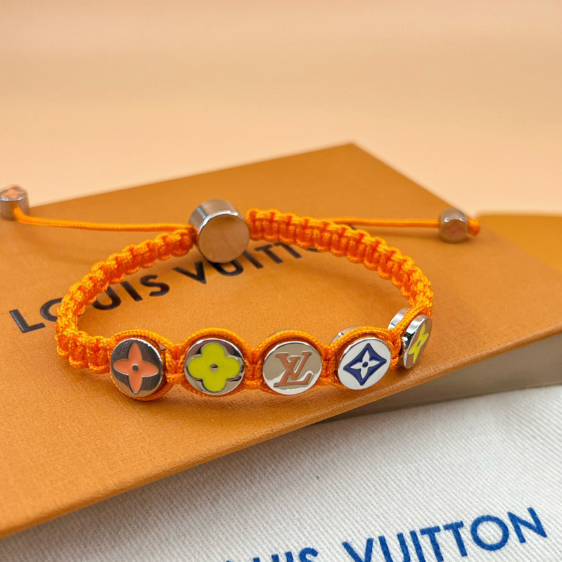 Louis Vuitton Monogram Colors Braided Bracelet   M1087A - everydesigner