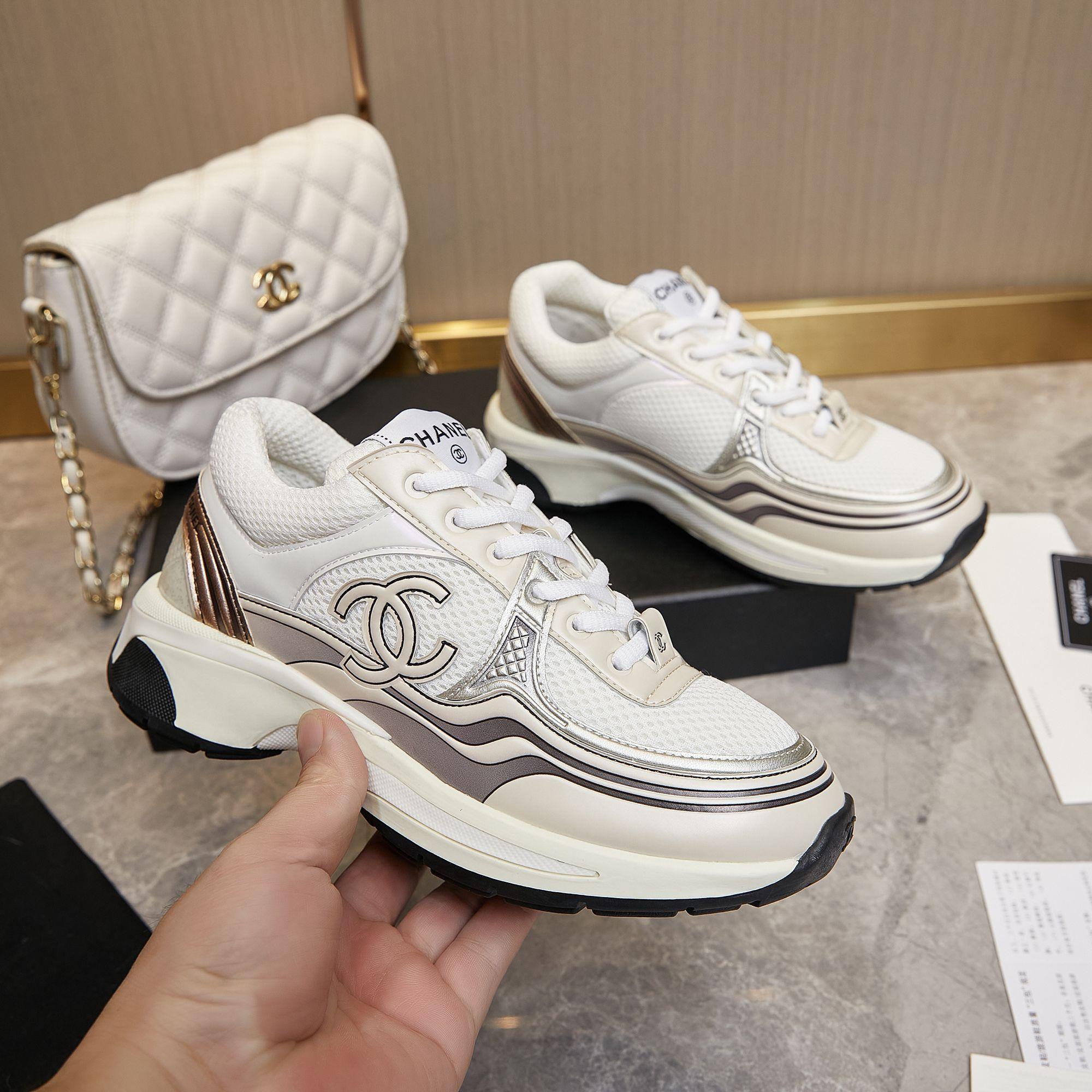 Chanel Fabric & Laminated Sneakers - everydesigner