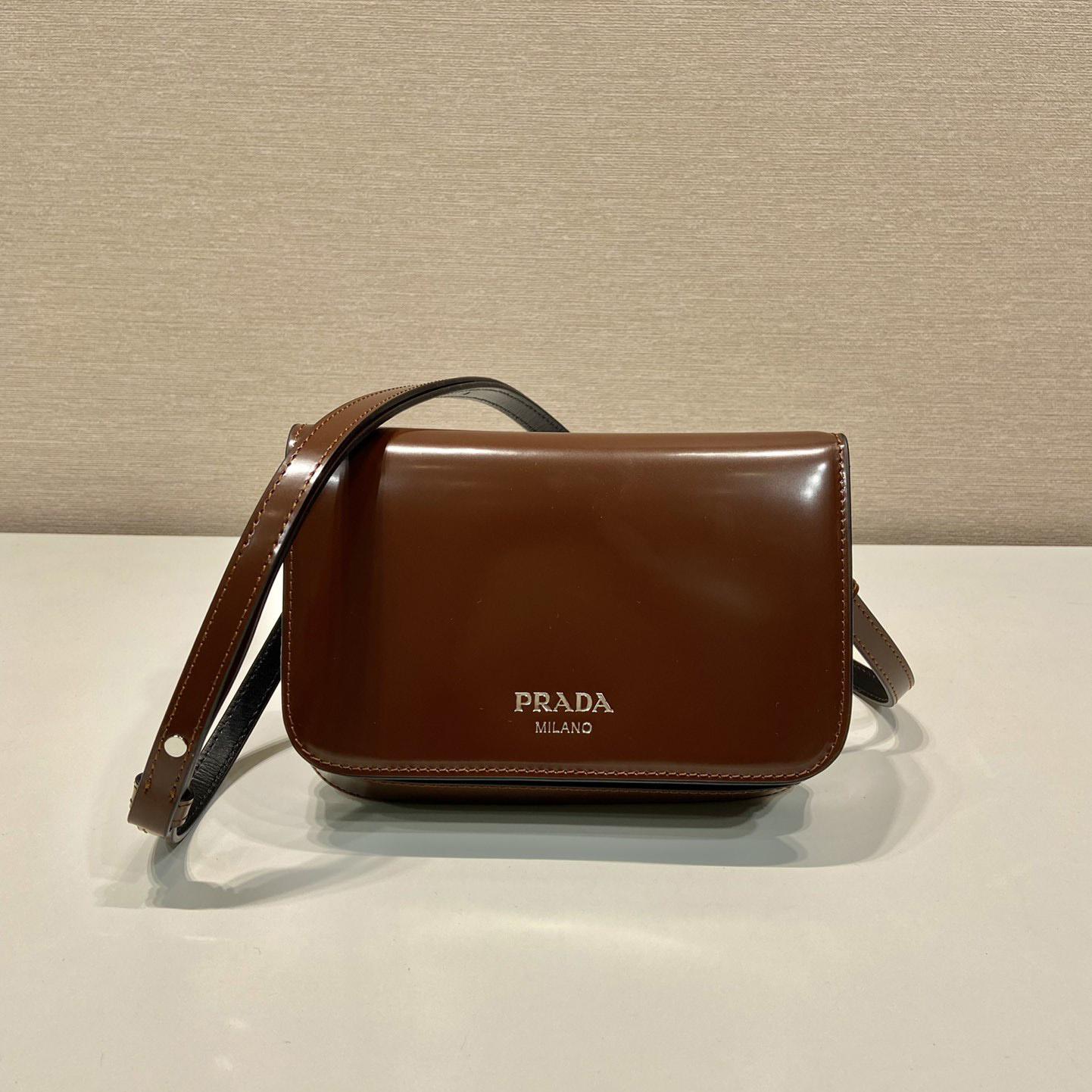 Prada Brushed Leather Mini-bag With Shoulder Strap - everydesigner