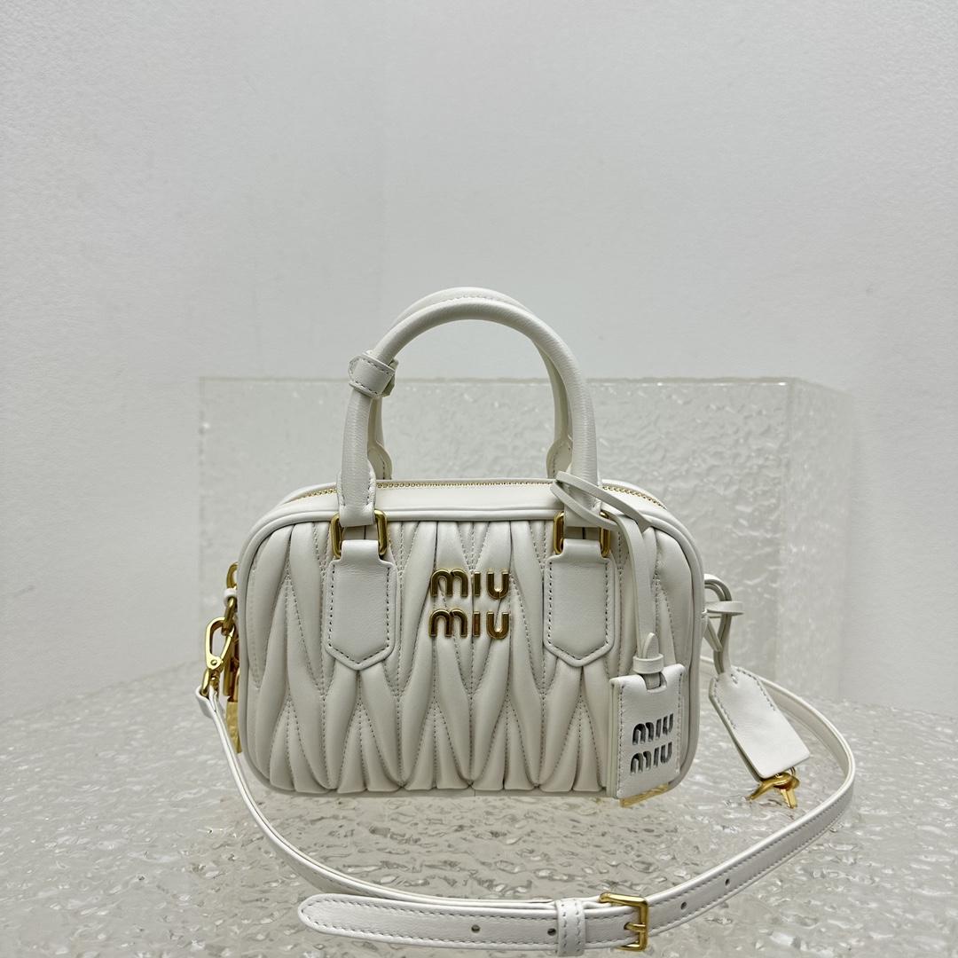 Miu Miu Matelassé Nappa Leather Top-handle Bag - everydesigner