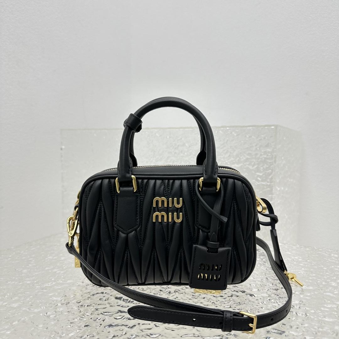 Miu Miu Matelassé Nappa Leather Top-handle Bag - everydesigner