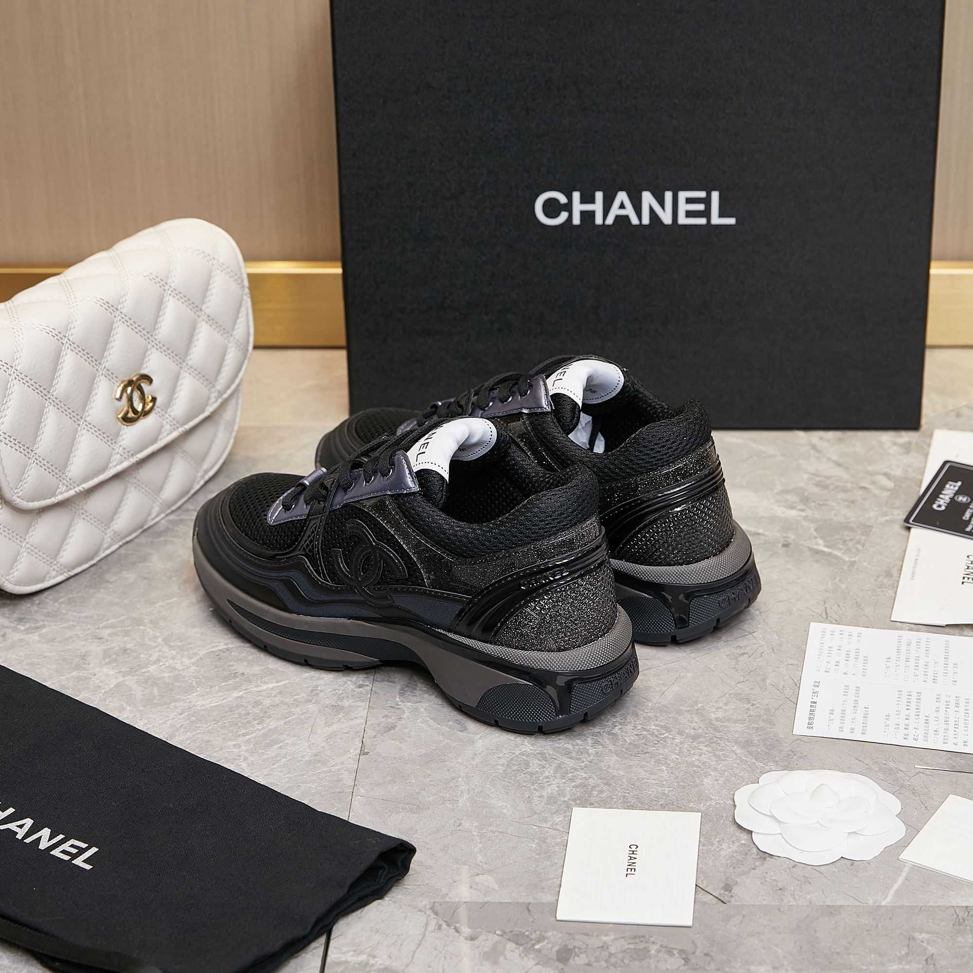 Chanel Fabric & Laminated Sneakers - everydesigner