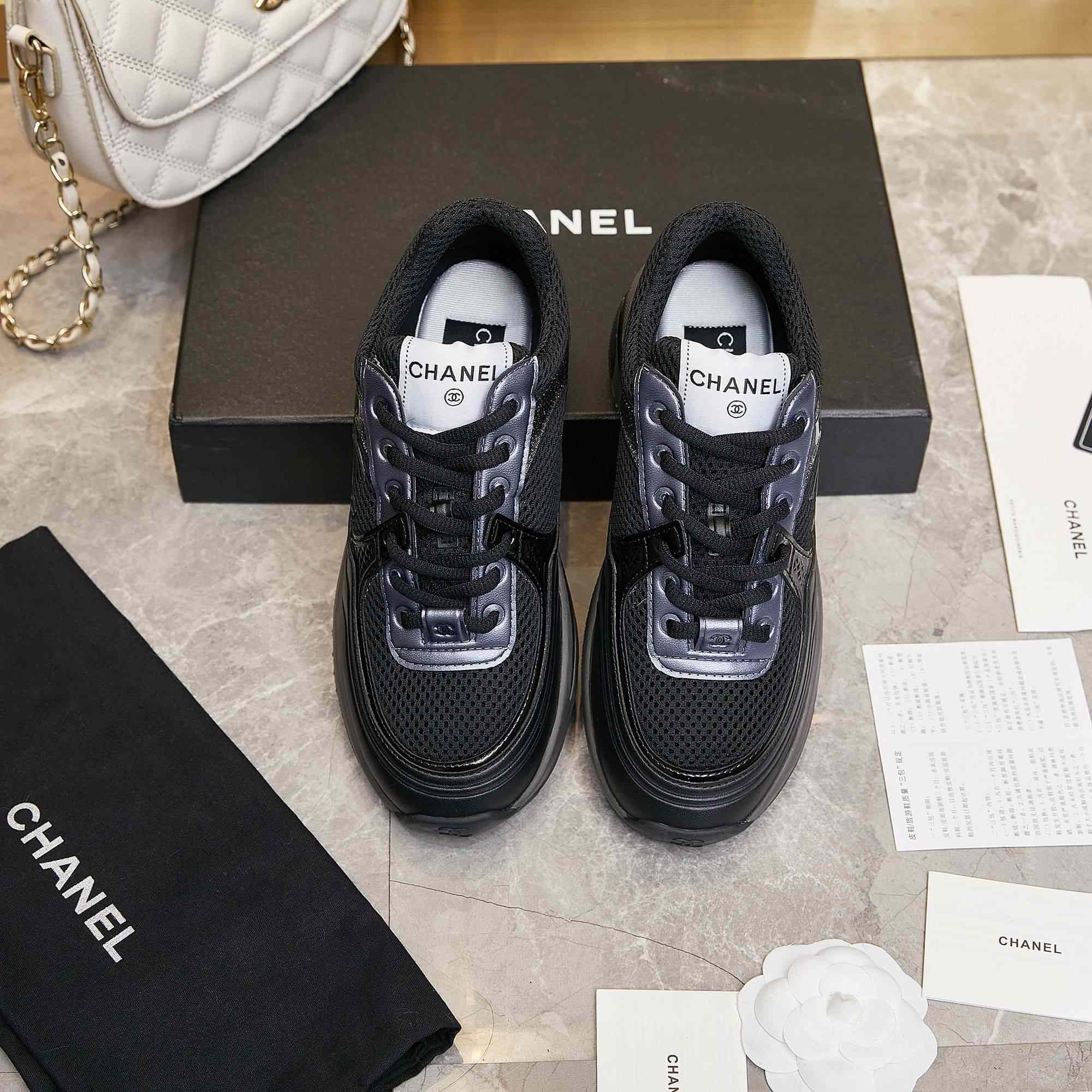 Chanel Fabric & Laminated Sneakers - everydesigner