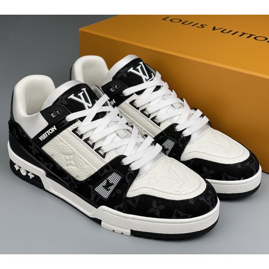 Louis Vuitton Trainer Sneaker In Blakc&White(Upon UK Size) - everydesigner