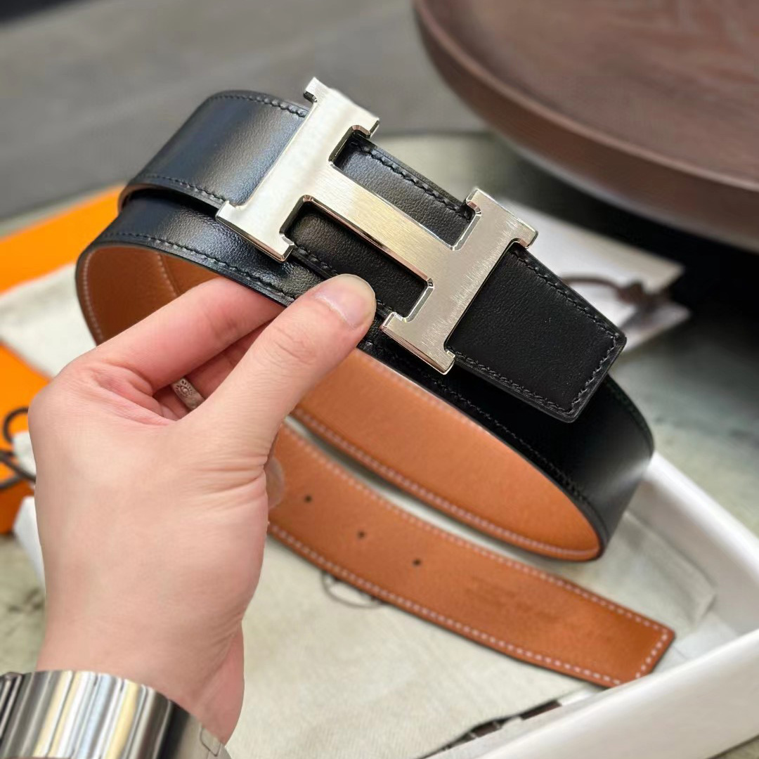 Hermes H Belt Buckle & Reversible Leather Strap - everydesigner