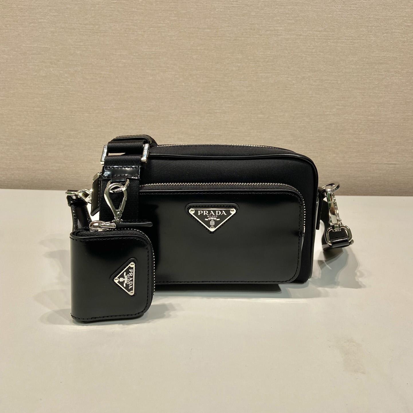 Prada Re-Nylon And Brushed Leather Shoulder Bag - everydesigner