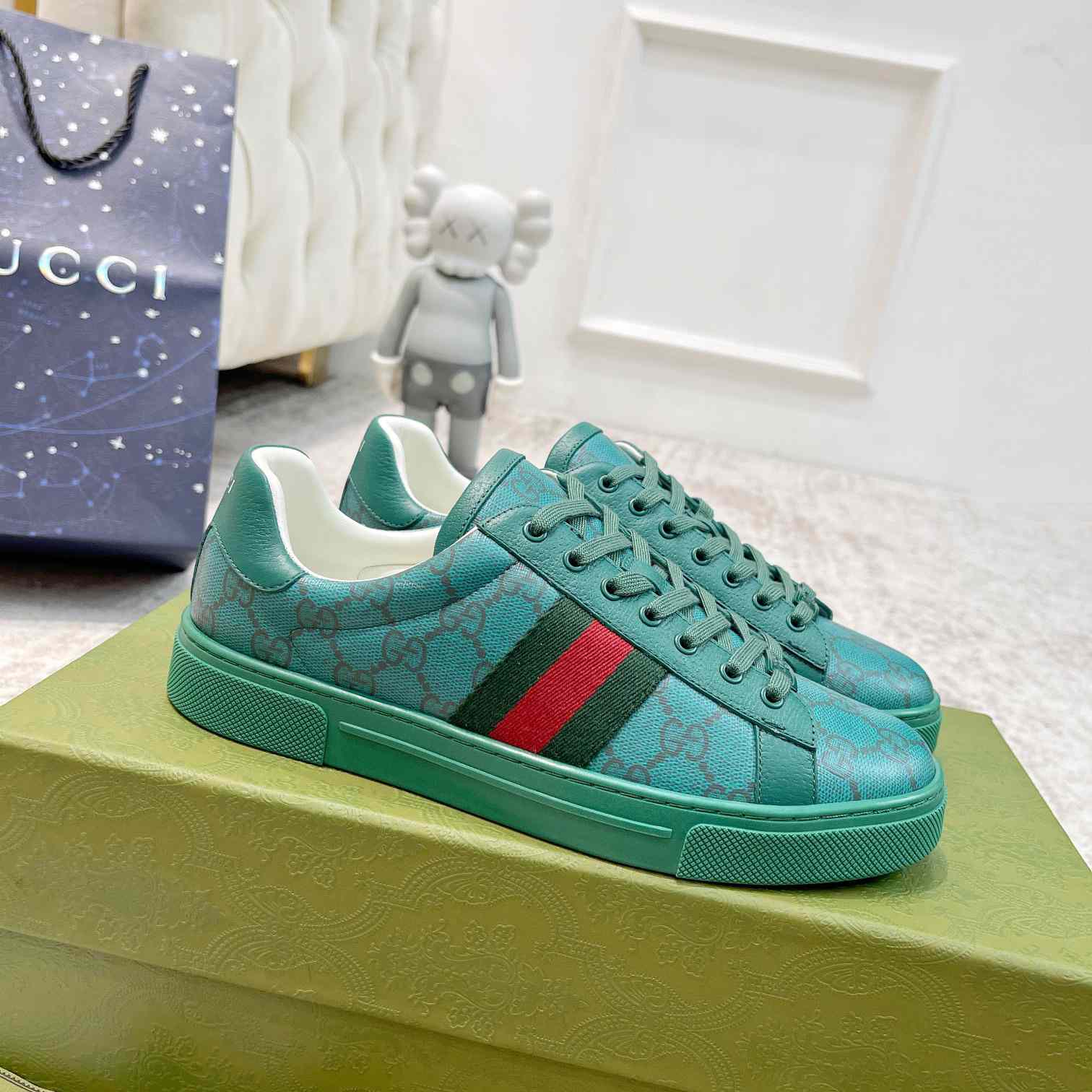 Gucci Ace GG Crystal Canvas Sneaker  - everydesigner