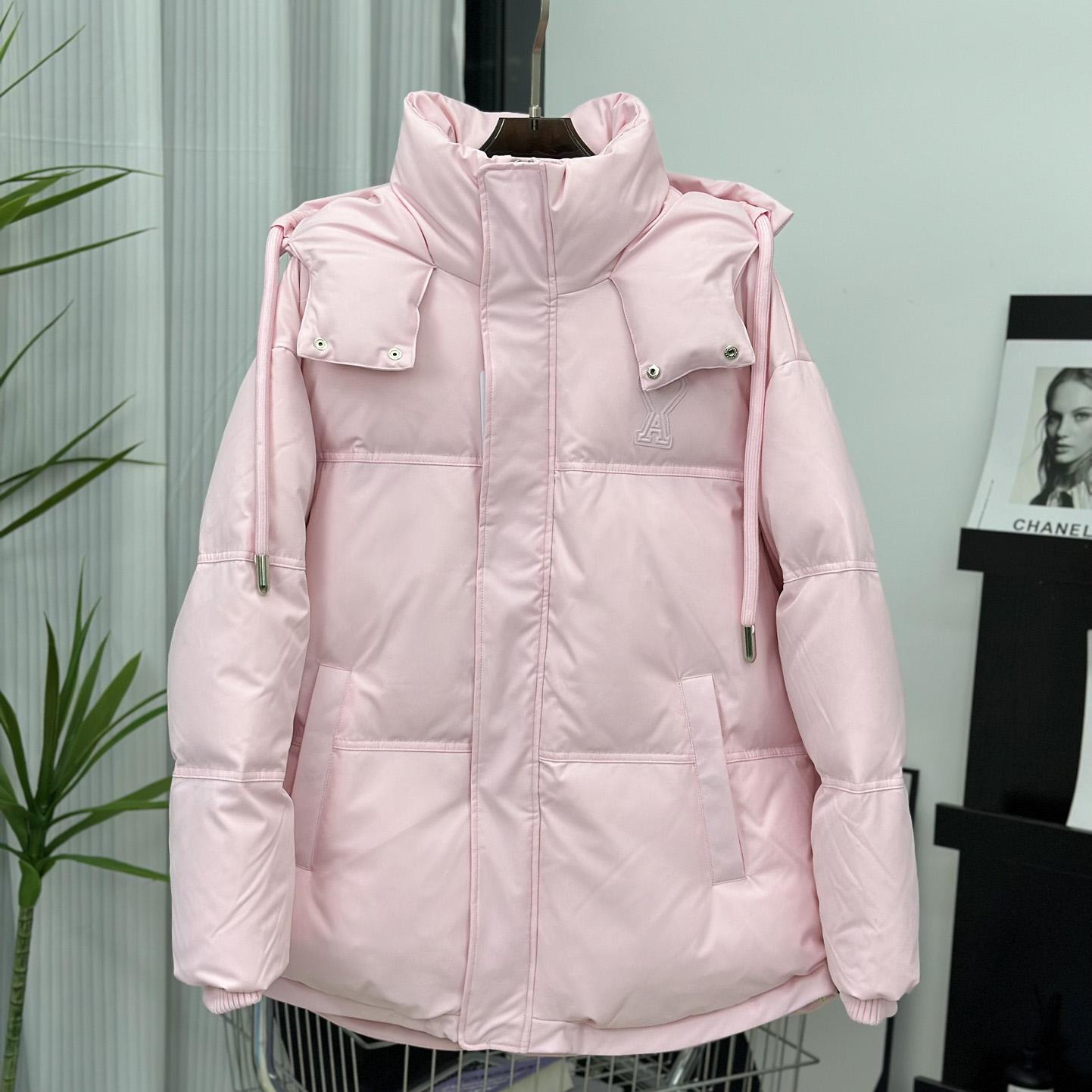 Ami Paris Ami De Coeur Puffer Jacket - everydesigner