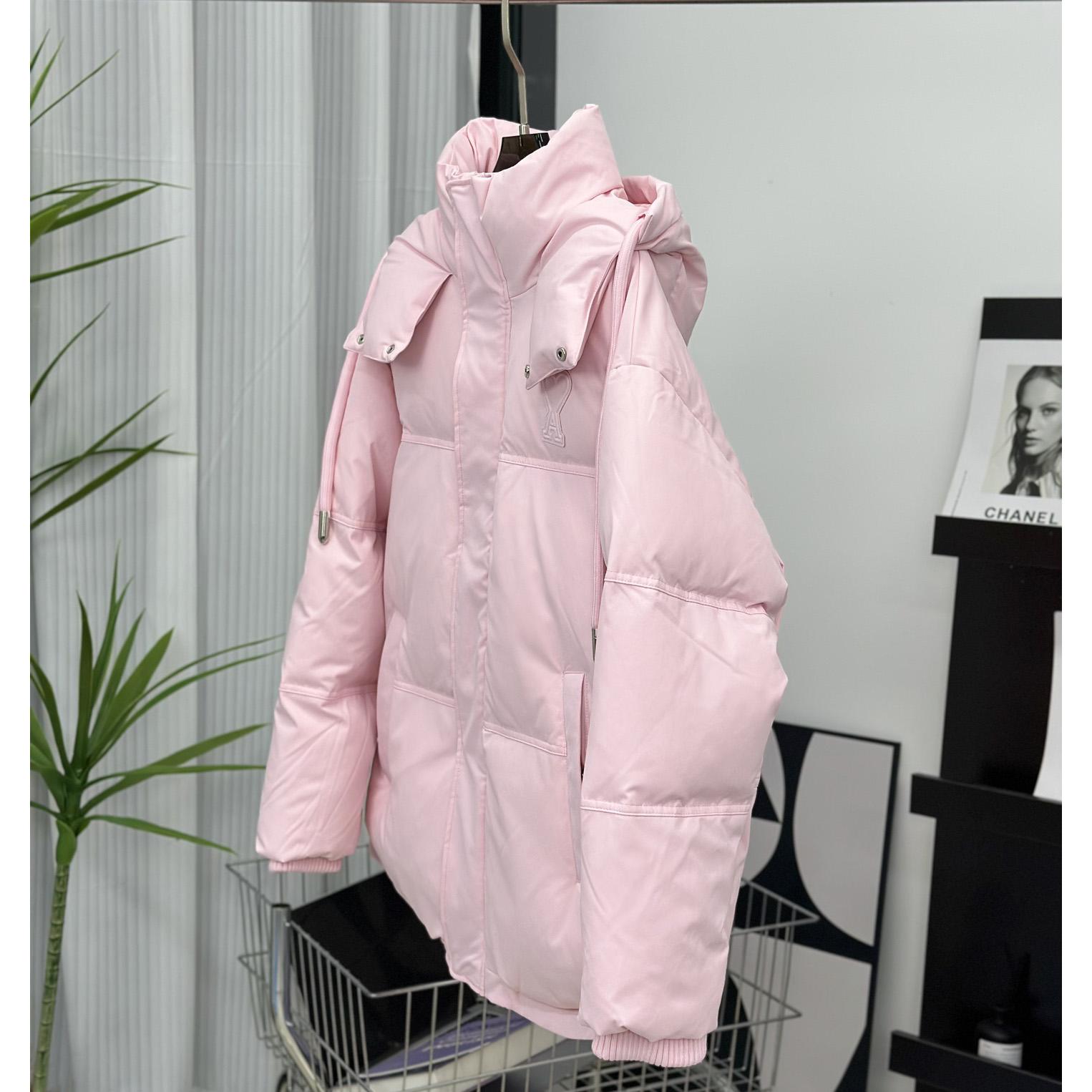 Ami Paris Ami De Coeur Puffer Jacket - everydesigner