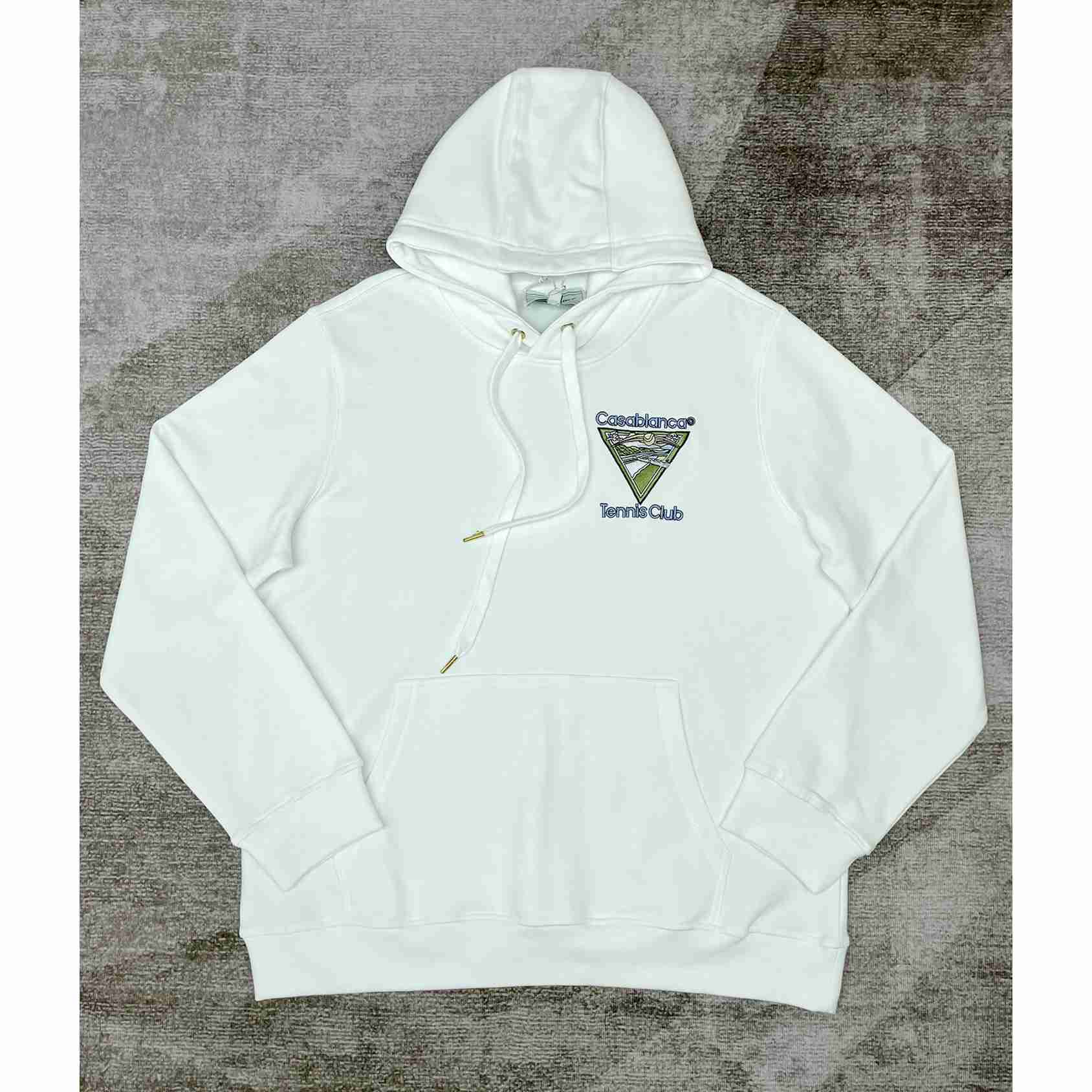 Casablanca White Casablanca Logo Hooded Sweatshirt - everydesigner